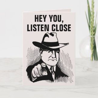 FUNNY GANGSTER BIRTHDAY FRIEND GREETING CARD 