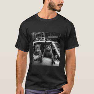 Funny Gangster Cats Men Women Lover Cat Street Gra T-Shirt