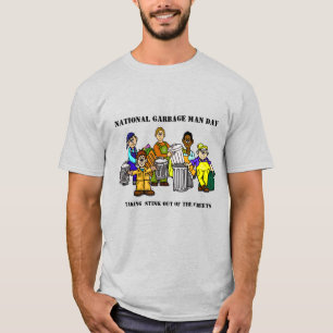 Funny Garbage Man Day T-shirt with Lots of Workers