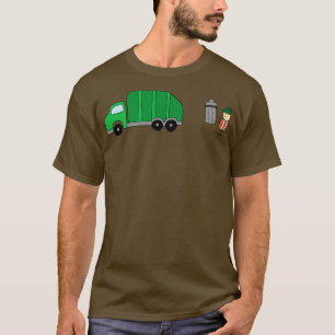 Funny Garbage Man Holding Trash Bin With Garbage T T-Shirt