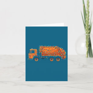 Funny Garbage Truck Christmas Graphics Lights Love Card