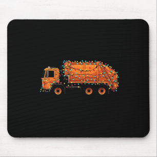 Funny Garbage Truck Christmas Graphics Lights Love Mouse Pad