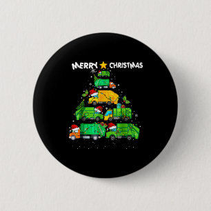 Funny Garbage Truck Christmas Tree Ornament Decor 6 Cm Round Badge