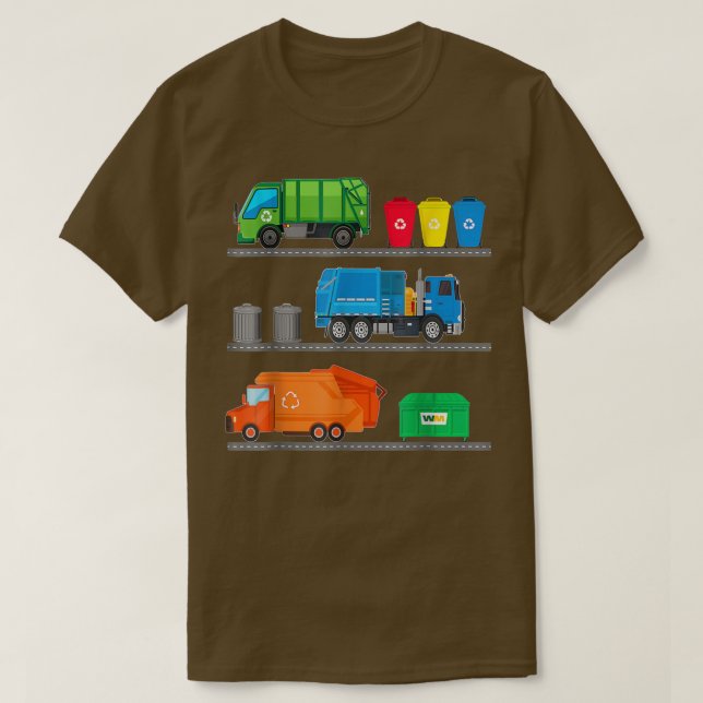 Funny Garbage Truck Driver  T-Shirt (Design Front)