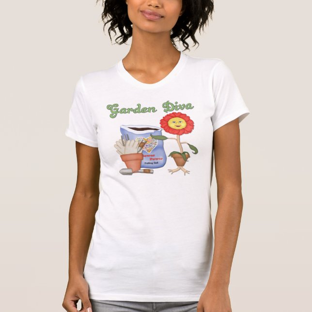 Funny Garden Diva T-Shirt (Front)