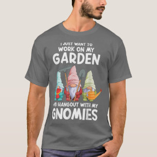 Funny Garden Gnome Hangout With My Gnomies Gardene T-Shirt