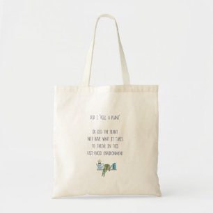 Funny Garden Plant Killer Joke Planter Humour Tote Bag