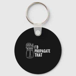 Funny gardeners plant men women girls propagate key ring