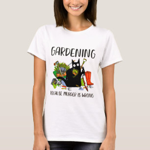 Funny Gardening Cat T-Shirt