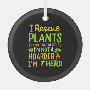 Funny Gardening Gardener Glass Tree Decoration