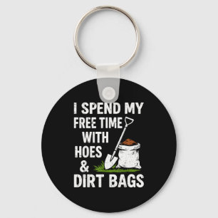 Funny Gardening I Spend My Free Time With Cute Ss  Key Ring