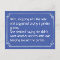 Funny Gardening Joke. Garden Gnome