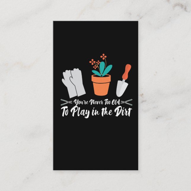Funny Gardening Joke Nature Plant Gardener Business Card (Front)