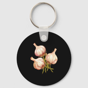 Funny Garlic Plants  Key Ring