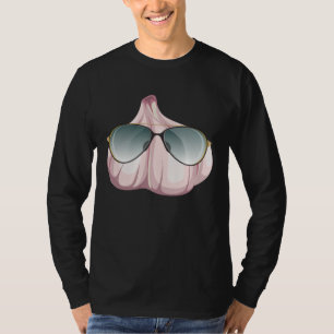 Funny Garlic With Shades Outfit Love Spices T-Shirt