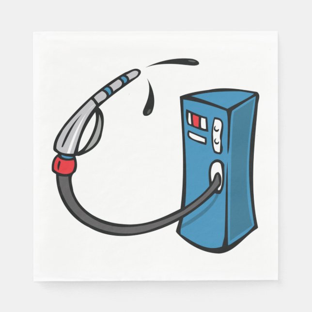 Funny Gas Pump Fuel Station Napkin (Front)