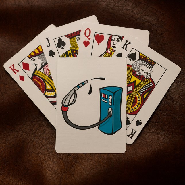 Funny Gas Pump Fuel Station Playing Cards (Creator Uploaded)