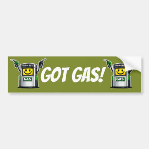 Funny Gas Pump Humour Got Fuel Cartoon Graphic Bumper Sticker