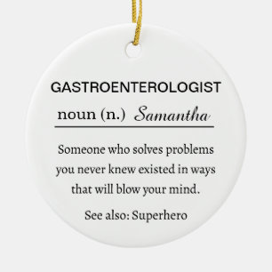 Funny Gastroenterologist Definition Christmas Ceramic Tree Decoration