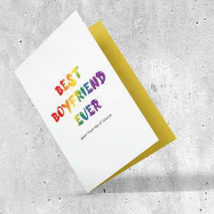 Funny Gay Best Boyfriend Ever Holiday Card