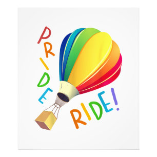 Funny Gay Pride Hot Air Balloon Rainbow Ride Gays  Photo Print