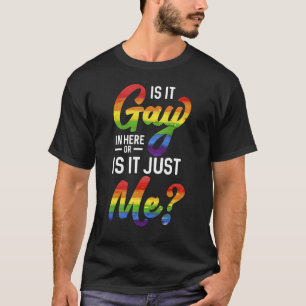 Funny Gay Pride T-Shirt Is It Gay In Here Or Is It