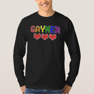 Funny Gaymer Gay Lgbt Pride Humour Video Gamer  Vi T-Shirt