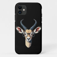 Funny gazelle face for safari and spectacles lover