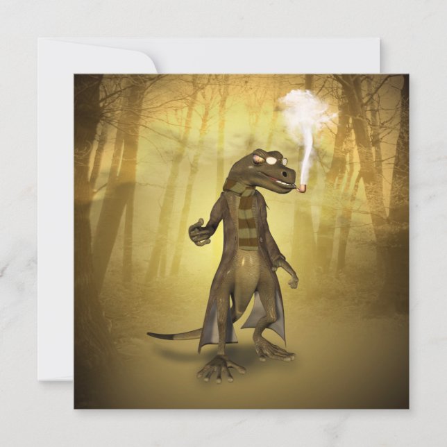 Funny gecko invitation (Front)