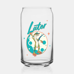 Funny Gecko Later Procrastination Humour Can Glass