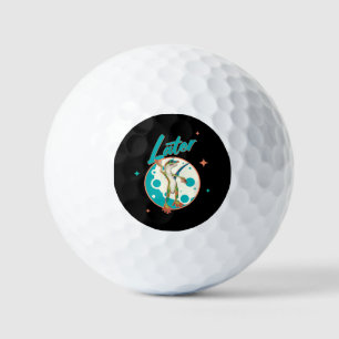 Funny Gecko Later Procrastination Humour Golf Balls
