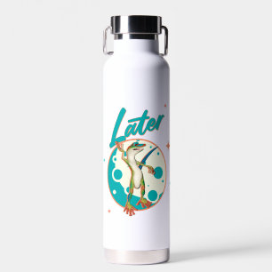 Funny Gecko Later Procrastination Humour Water Bottle