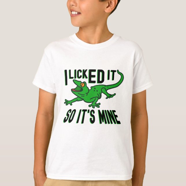 Funny Gecko Reptile Design T-Shirt (Front)