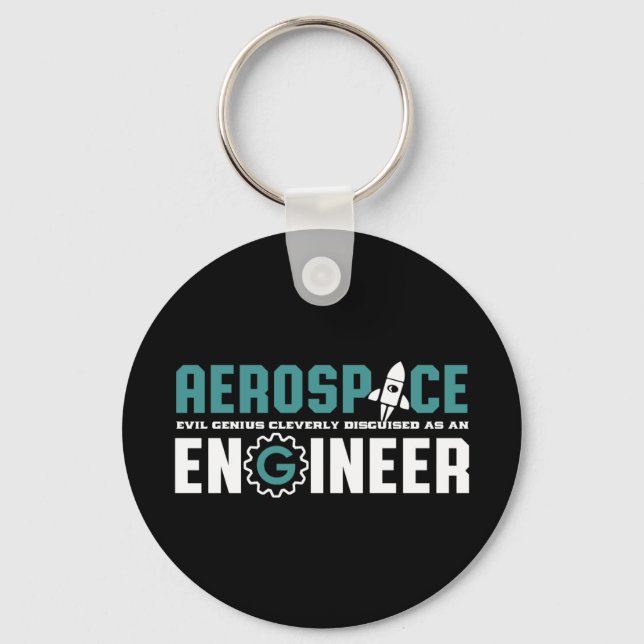 Funny Geek Engineer Aerospace Engineering Major Key Ring (Front)