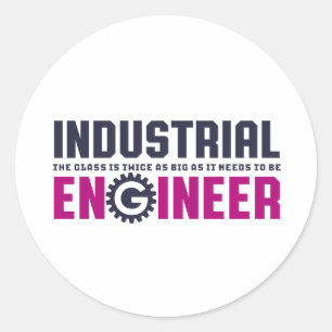 Funny Geek Engineer Industrial Engineering Major Classic Round Sticker
