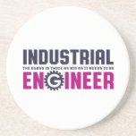 Funny Geek Engineer Industrial Engineering Major Coaster<br><div class="desc">The Glass Is Twice As Big As It Needs To Be. Funny and humourous design for geek and nerd industrial engineers. This cool and awesome merchandise is great for those working in industrial engineering field or major in any engineering disciplines. Perfect for those who enjoy humour, puns, jokes and sarcasm....</div>