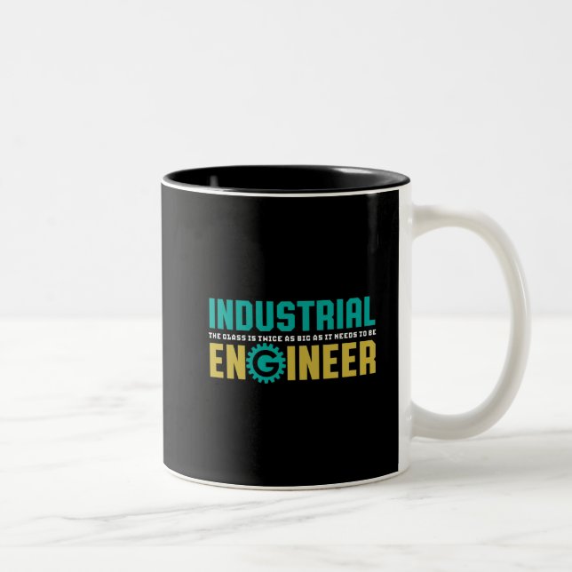 Funny Geek Engineer Industrial Engineering Student Two-Tone Coffee Mug (Right)