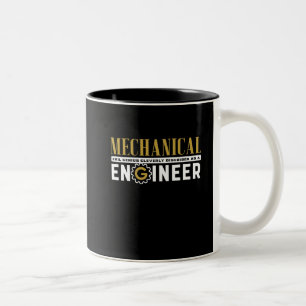 Funny Geek Engineer Mechanical Engineering Student Two-Tone Coffee Mug