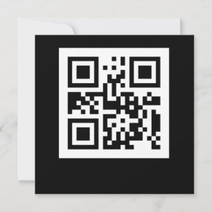 Funny Geek Human QR Code Barcode Code Scanner Invitation