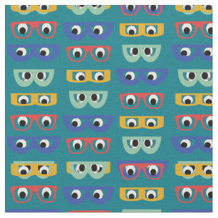 Funny Geeky Googly Eyes, multicolor, Unisex Case Fabric