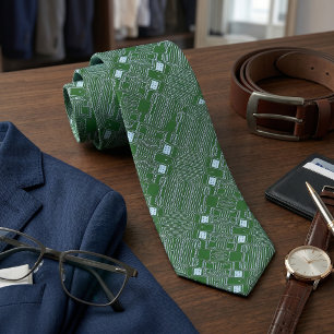 Funny Geeky Nerd Computer Circuit Board Pattern Tie