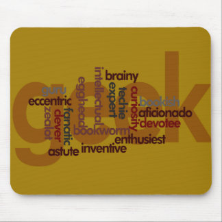 Funny Geeky Word Cloud Mousepad