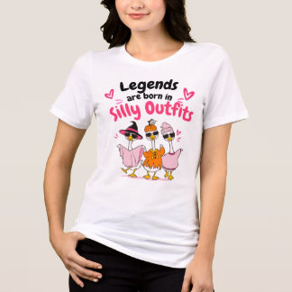 Funny Geese Squad T-Shirt | Silly Outfits Cute Goo Tri-Blend Shirt