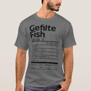 Funny Gefilte Fish Nutrition Fact Christmas Hanukk T-Shirt