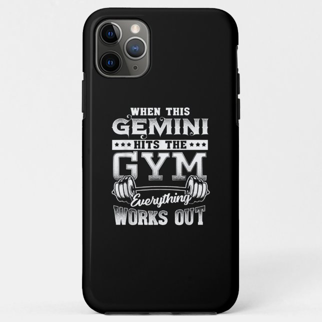 Funny Gemini Gym Workout Design Case-Mate iPhone Case (Back)