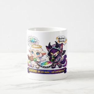 Funny Gemini Zodiac Duality Angel Lamb and Chaos Coffee Mug