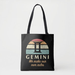 Funny Gemini Zodiac Rules Tote Bag