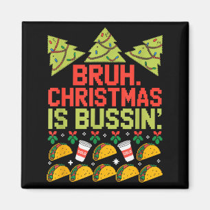 Funny Gen Alpha Gen Z Slang Funny Christmas Sweate Magnet
