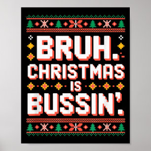 Funny Gen Alpha Gen Z Slang Funny Christmas Sweate Poster