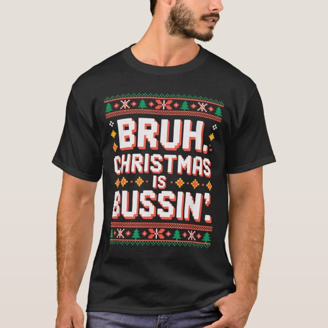 Funny Gen Alpha Gen Z Slang Funny Christmas Sweate T-Shirt (Front)